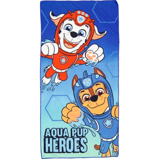 🌊 Serviette de bain Paw Patrol – Aqua (Séchage rapide)