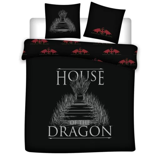 🐉 Parure de lit double House of the Dragon – 240×220 cm