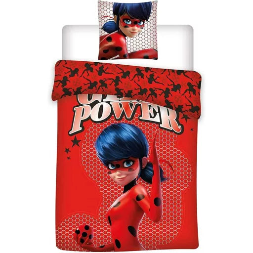 🐞 Parure de lit Miraculous Ladybug Girl Power – 140×200 cm + taie 63×63 cm