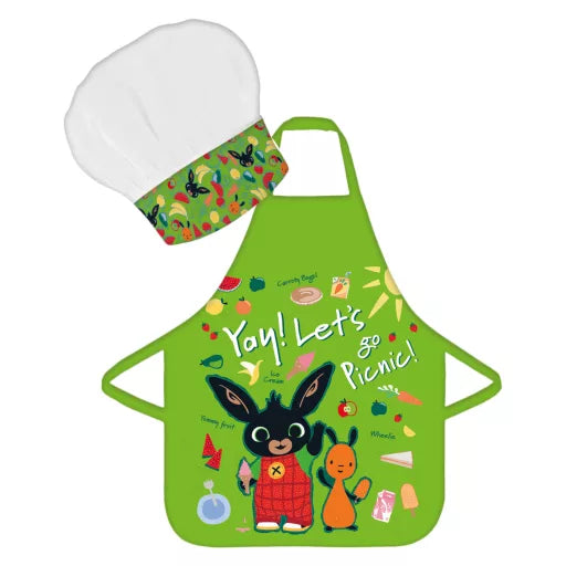 🧺 Ensemble enfant 2 pièces – Bing « Picnic » – Tablier + Bonnet