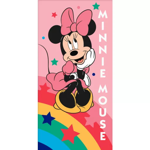 🌟 Serviette de bain Disney – Minnie Rainbow Star