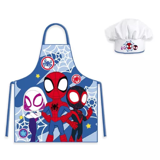 🕷️ Ensemble 2 pièces – Spiderman Spidey – Tablier + Bonnet