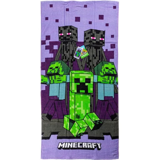 🟪 Serviette de bain Minecraft – Violette