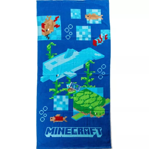 🌊 Serviette de bain Minecraft – Aquatique