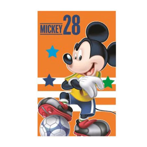 ⚽ Serviette Disney Mickey Football – Orange – 35x65 cm