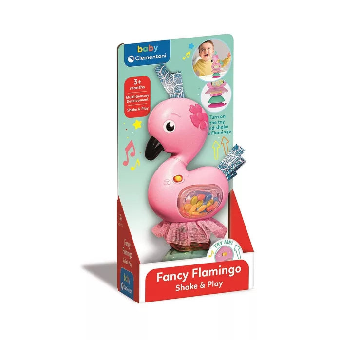 🦩 Hochet Animaux Flamingo – Bébé Clementoni