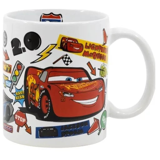 🏎️ Mug en porcelaine Disney Cars – Verdák Stickers – 325 ml