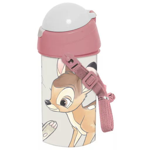🦌 Bouteille Disney Bambi avec paille et crochet – 500 ml