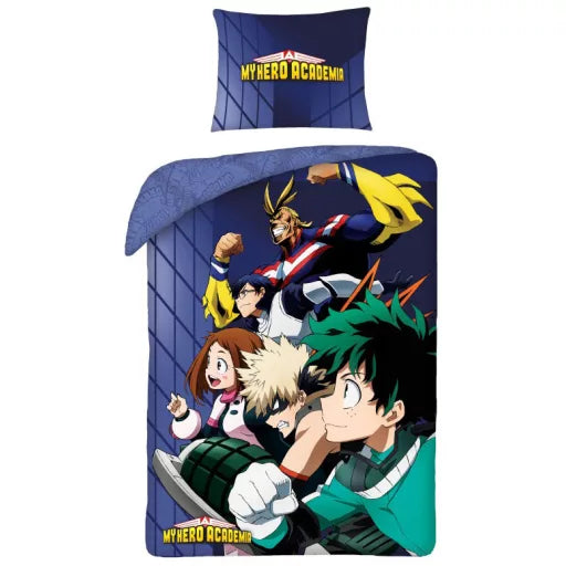 💥 Parure de lit My Hero Academia – 140×200 cm + taie 70×90 cm