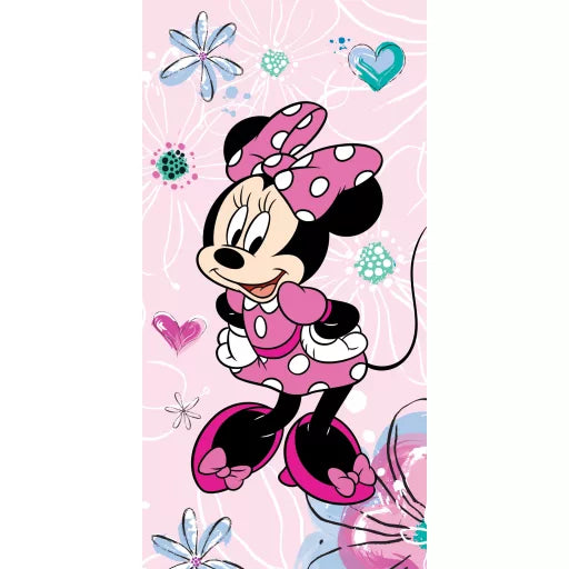 🎀 Serviette de bain Disney Minnie – Pink Bow
