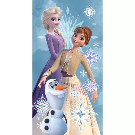 ❄️ Serviette de bain Disney Frozen – Olaf et les sœurs