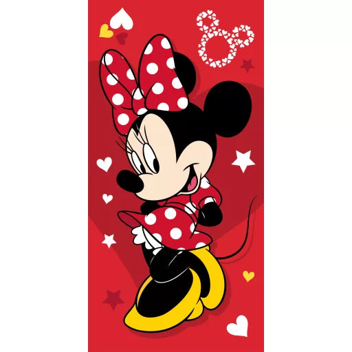 🎀 Serviette de bain Disney Minnie – Pretty in Red