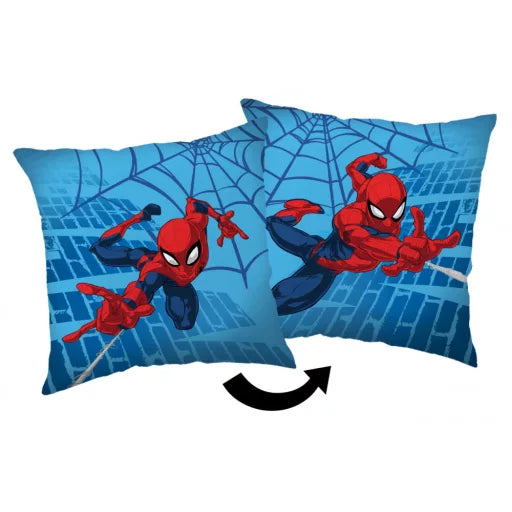🕸️ Coussin décoratif – Spiderman bleu – 40 × 40 cm