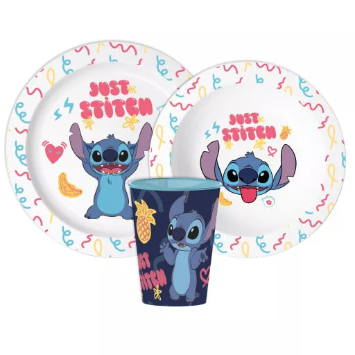 🌺 Service de table Disney Lilo & Stitch Just – Micro-ensemble en plastique (tasse 260 ml) 🐾
