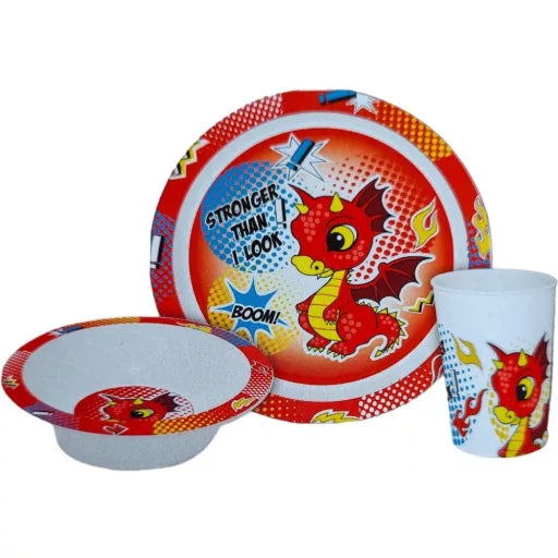 💥 Service de table Dragon Dragon BOOM – Micro-ensemble en plastique (tasse 250 ml) 🐉