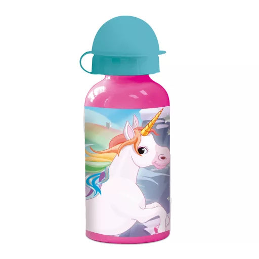 🦄 Bouteille Unicorn Rainbow en aluminium avec bouchon – 400 ml
