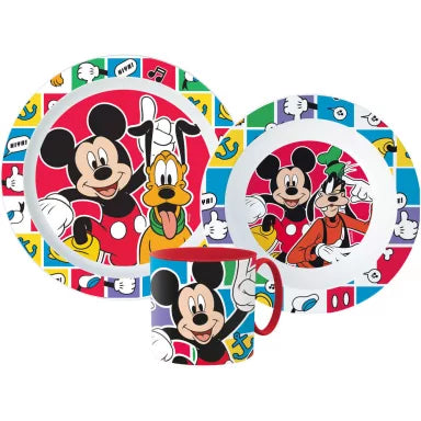 🐭 Coffret repas Disney Mickey Better Together – Micro-ensemble en plastique (tasse 265 ml) 🎁