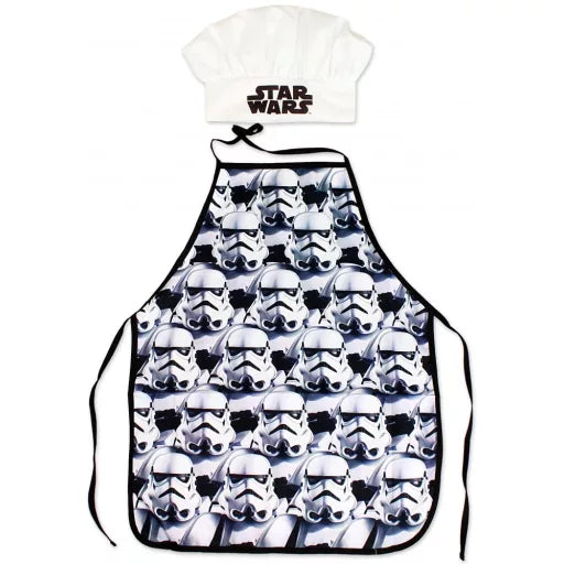 🚀 Ensemble enfant 2 pièces – Star Wars « Elite Soldiers » – Tablier + Bonnet