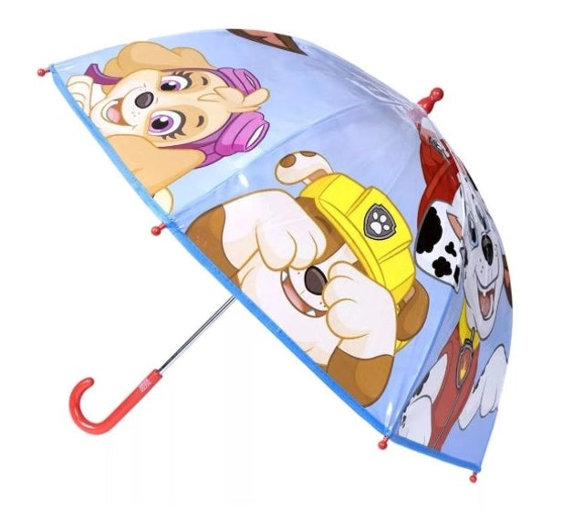 Parapluie Transparent Pat’Patrouille – Ø71 cm de Sauvetage pour Petits Chiots Courageux ☔✨
