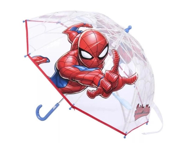Parapluie Transparent Spiderman Rain Crawler – Ø71 cm d’Aventure pour Petits Tisseurs de Légende ☔✨