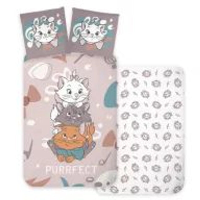 🐾🎀 Parure de lit enfant Disney Marie Purrfect – 100 x 135 cm