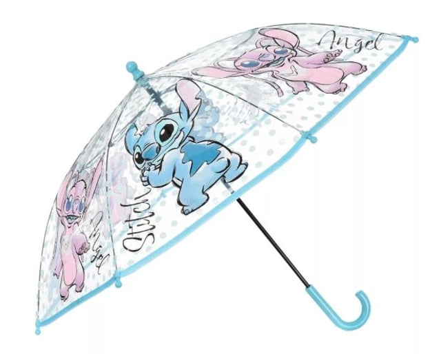Parapluie Transparent Lilo & Stitch Angel – Ø72 cm de Tendresse Tropicale pour Petites Aventurières ☔✨