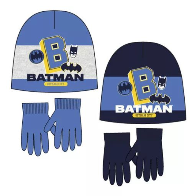 🦇 Ensemble Bonnet + Gants Batman pour Enfants (Lot de 2)