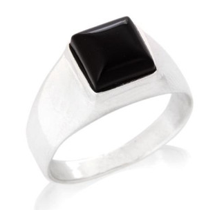 💍 Chevalière Homme en Argent et Onyx Noir – Mystère & Élégance
