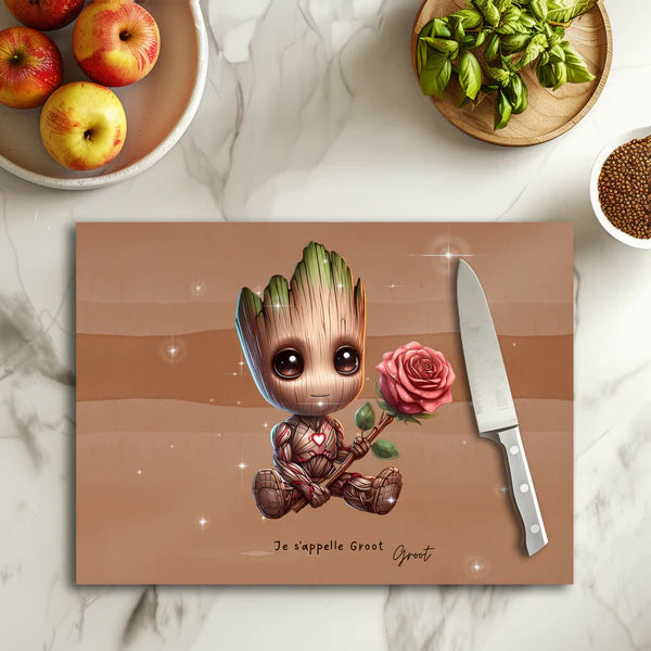 🌱🤎 Planche à découper Groot Nature – Verre 20 × 28,5 cm