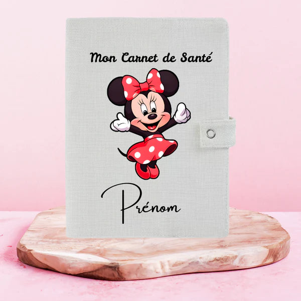 🎀🐭 Minnie – Protège Carnet de Santé Personnalisable
