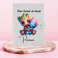 🌱💙 Groot x Stitch – Protège Carnet de Santé Personnalisable