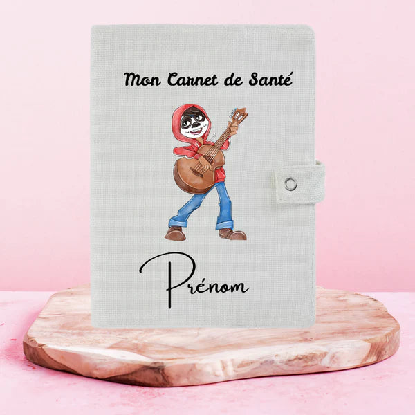 🎸🌼 Coco – Protège Carnet de Santé Personnalisable