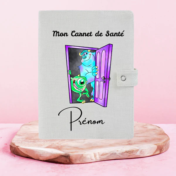 👾💙 Monstres & Cie – Protège Carnet de Santé Personnalisable