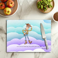 🤠⭐ Planche à découper Woody – Esprit Far West – Verre 20 × 28,5 cm
