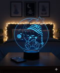 🧸✨ Lampe Illusion 3D Nounours sur la Lune