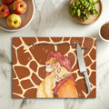 🦁💛 Planche à découper Simba x Nala – Amour Sauvage – Verre 20 × 28,5 cm