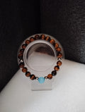 ✨ Bracelet Œil de Tigre & Sélénite Œil de Chat Bleu