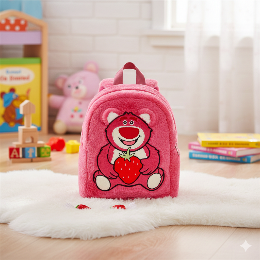 Sac à dos en peluche Lotso Fraise – Toy Story Disney Pixar
