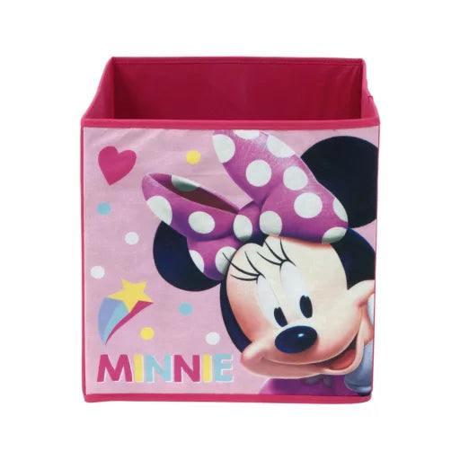 🎀📦 Boîte de rangement – Disney Minnie à pois – 31 x 31 x 31 cm