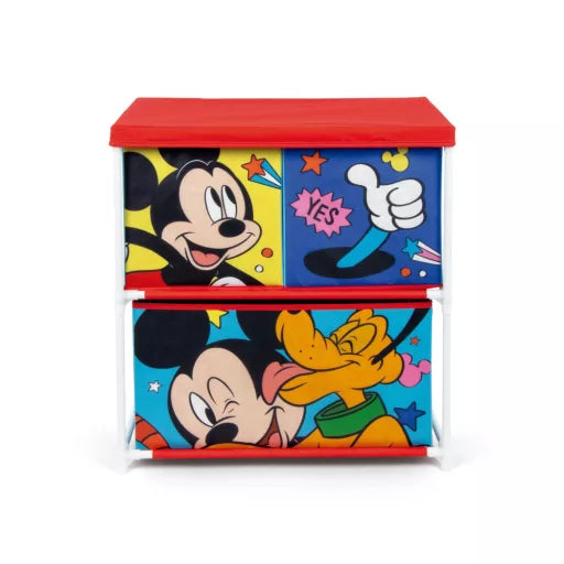 🐭🐶 Étagère de rangement – Disney Mickey et Pluto Let's Move – 3 compartiments