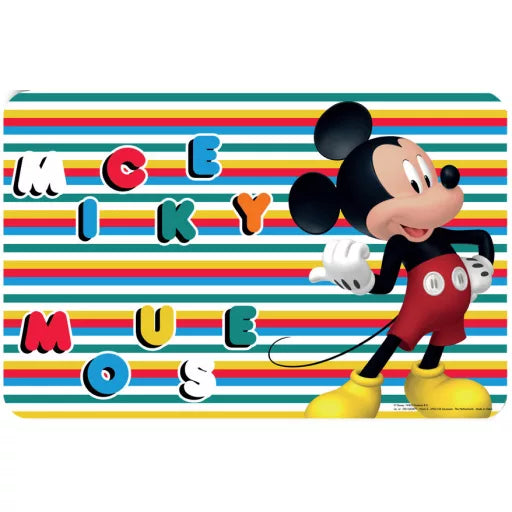 🐭⚪ Set de table – Disney Mickey rayé – 43x28 cm – plastique