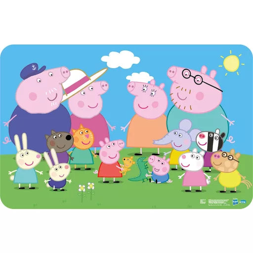 🐷👨👩👧👦 Set de table – Peppa Pig « Passez du temps ensemble » – 43x28 cm – plastique