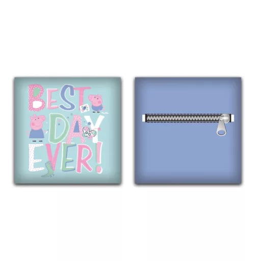 🐷 Coussin décoratif – Peppa Pig « Meilleur jour » – 35 × 35 cm – Velours