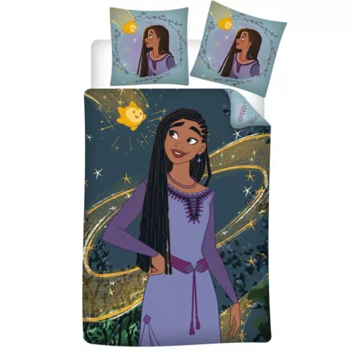 🌟 Housse de couette Disney Wish Serenity – 140×200 cm + taie 65×65 cm