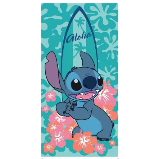 🏄♂️ Serviette de bain Disney – Lilo & Stitch "The Star Dog Aloha-Surfer"