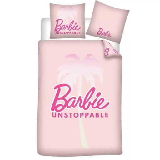 💖 Parure de lit Barbie Unstoppable – 140×200 cm + taie 63×63 cm