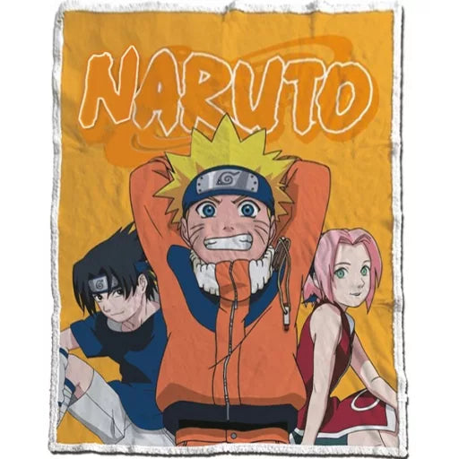 🍥 Couverture sherpa Naruto – Friends – 120 x 150 cm
