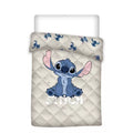 💙⭐ Couvre‑lit matelassé Disney Lilo & Stitch – le chien étoile – 140 × 200 cm