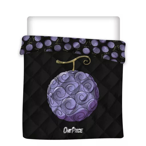 🏴☠️🍇 Couvre‑lit matelassé One Piece Fruit du Démon – 240 × 220 cm
