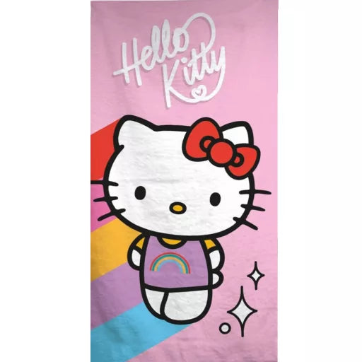 🌈 Serviette de bain Hello Kitty – Rainbow